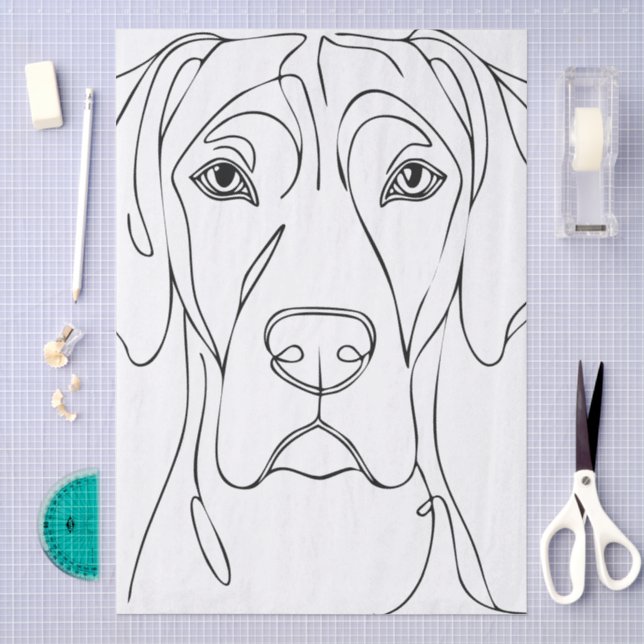 Papel de seda con grandes daneses (Artesanía)
