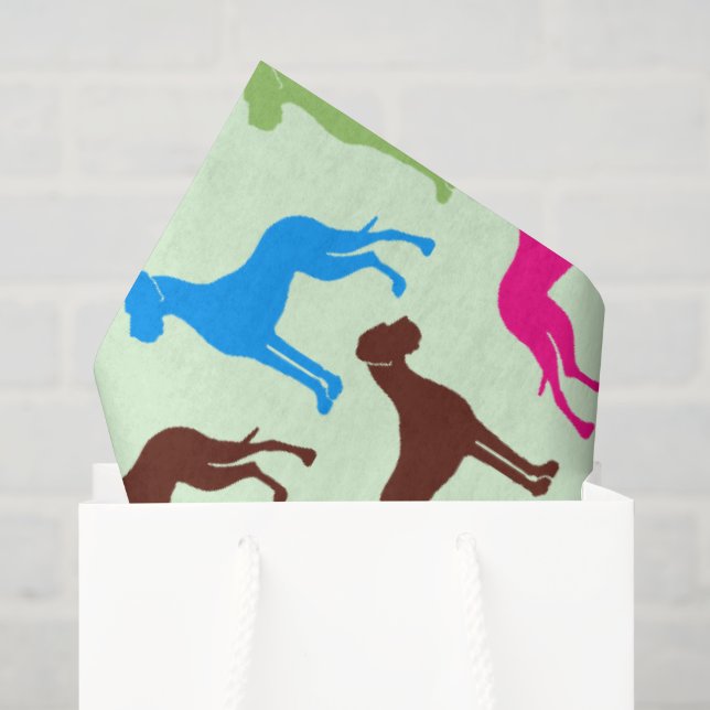 Papel de seda con grandes daneses (Bolsa de regalo)