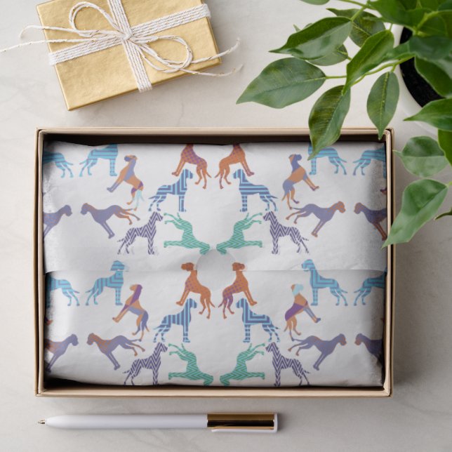 Papel de seda con grandes daneses (Regalo )