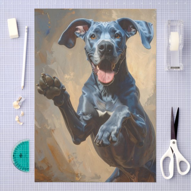 Papel de seda con grandes daneses (Artesanía)