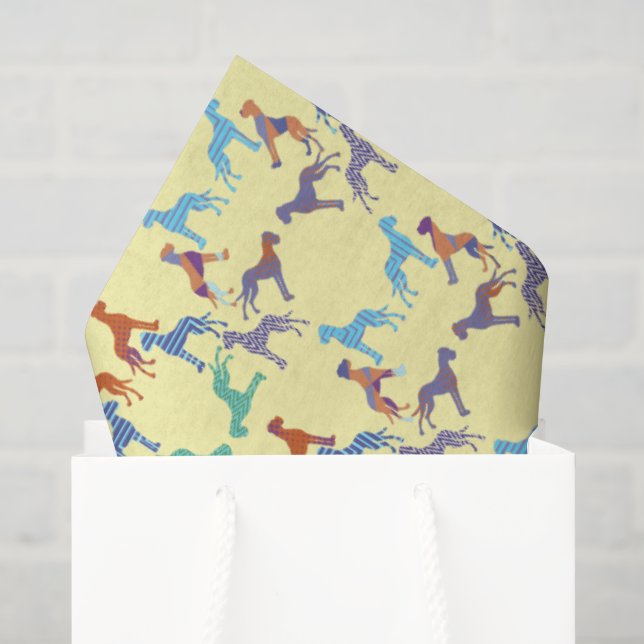 Papel de seda con grandes daneses (Bolsa de regalo)