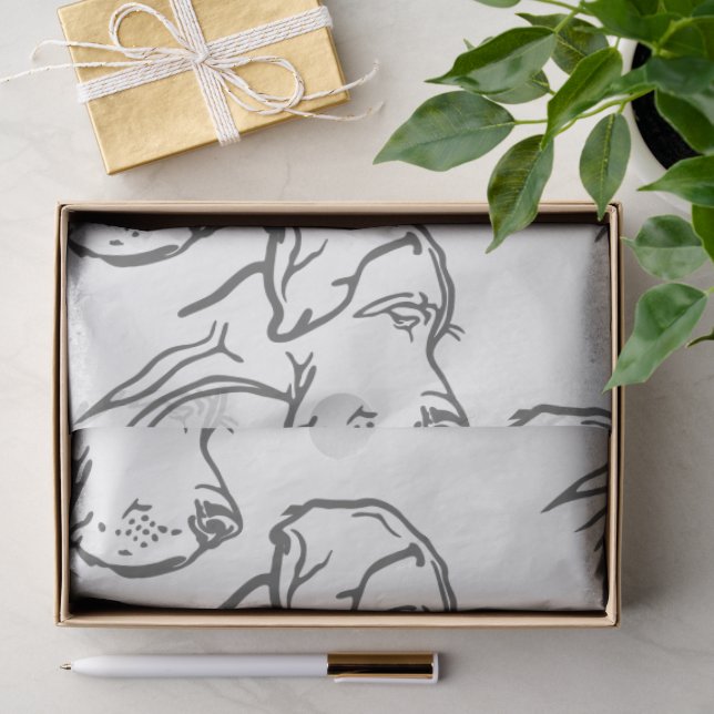 Papel de seda con grandes daneses (Regalo )