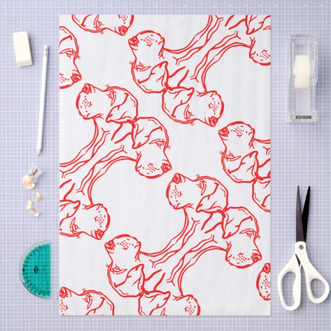 Papel de seda con grandes daneses (Artesanía)