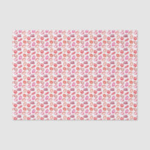 Papel de seda con huella de beso de lápiz labial