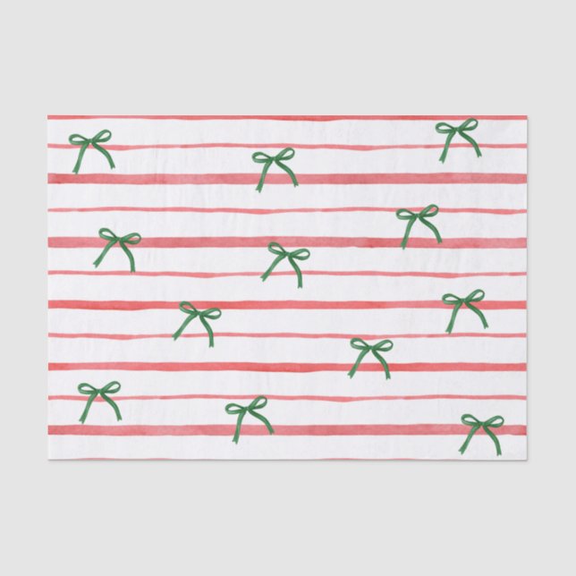Papel de seda con lazos de Navidad (Anverso)