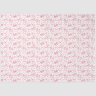 Papel de seda con lazos y puntos rosados