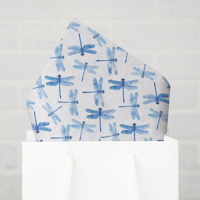 Papel de seda con libélulas decoupage, Insecto (Bolsa de regalo)