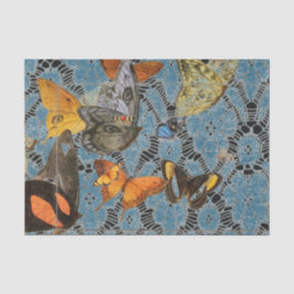 Papel de seda con mariposas en encaje