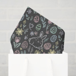 Papel de seda con patrón de doodle de conejo de Pa