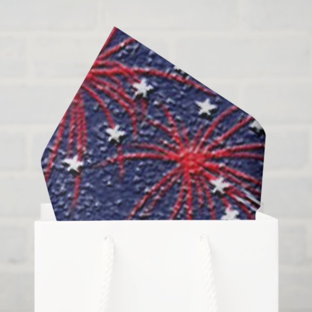 Papel de seda con patrón de fuegos artificiales pa (Bolsa de regalo)