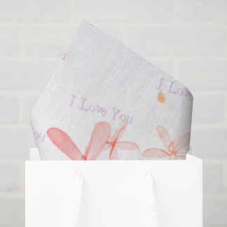 Papel de seda con patrón de "Posie Blanco"