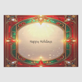 Papel de seda con patrón de vidrio emplomado ornam