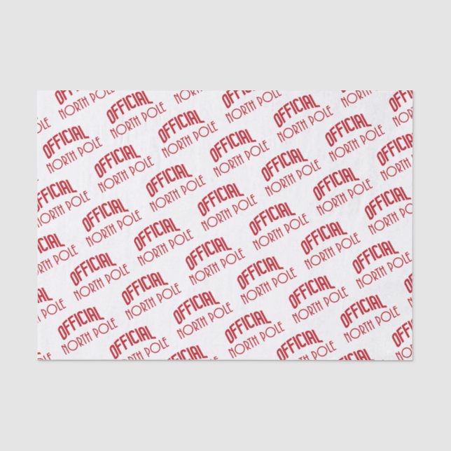Papel de seda con patrón oficial del Polo Norte (Anverso)