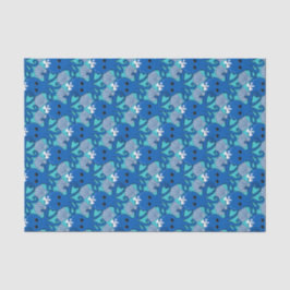 Papel de seda con pulpo Kawaii y regalo de conchas