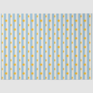 Papel de seda con raya de crema azul y explosión d