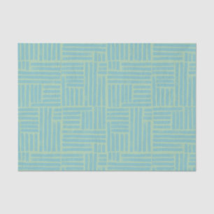 Papel de seda con rayas de rodillo de tinta azul v