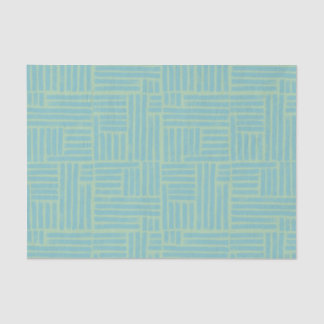 Papel de seda con rayas de rodillo de tinta azul v