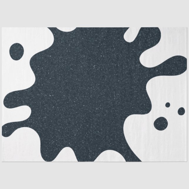 Papel de seda con salpicadura de tinta en blanco – (Anverso)