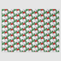 Papel de seda con sombrero de Santa Elefante Blanc