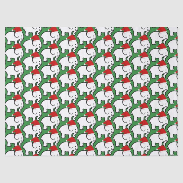 Papel de seda con sombrero de Santa Elefante Blanc (Anverso)
