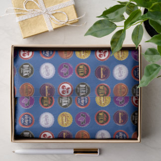 Papel de seda con tapas de refresco retro, regalo 
