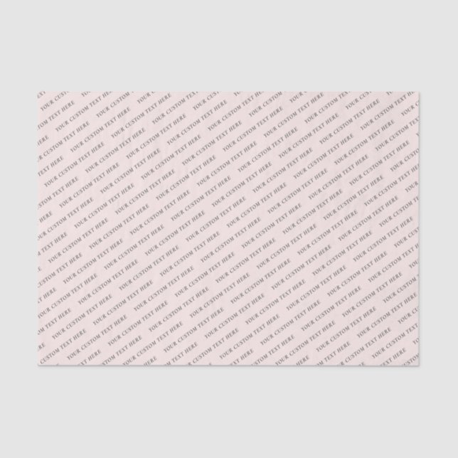Papel de seda con texto personalizado minimalista  (Anverso)
