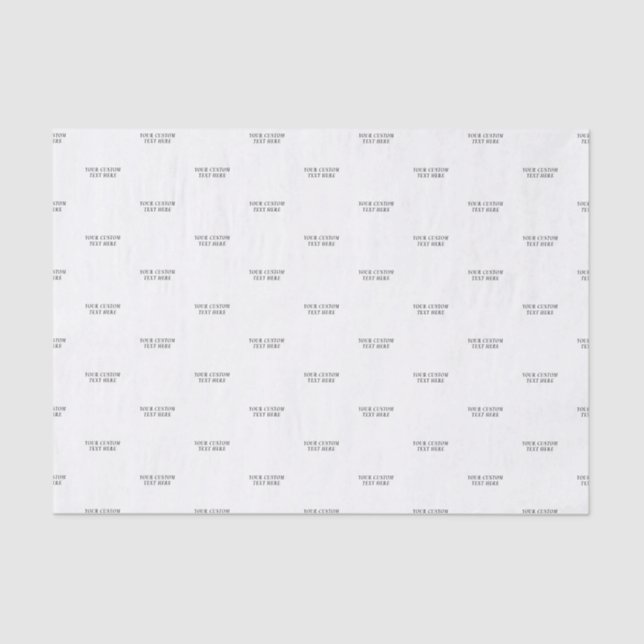 Papel de seda con texto personalizado minimalista  (Anverso)