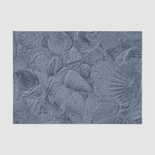 Papel De Seda Concha de Mar Costa Playa Polvoriento Azul Decoupa