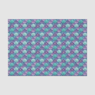 Papel De Seda Conchas Azules Y Purpura