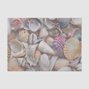 Papel De Seda Conchas de mar Mosaico Playa Arte Decoupage