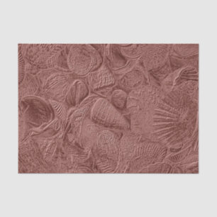 Papel De Seda Conchas de mar rosa oro océano playa elegante deco