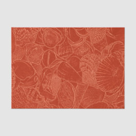 Papel De Seda Conchas de naranja quemada playa del océano