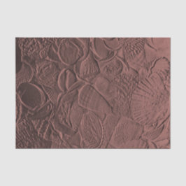 Papel De Seda Conchas de Terracota Tono Tierra Océano Playa