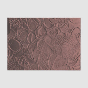 Papel De Seda Conchas de Terracota Tono Tierra Océano Playa