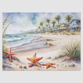 Papel De Seda Conchas en la playa