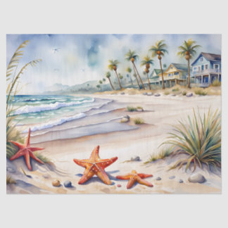 Papel De Seda Conchas en la playa