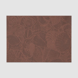 Papel De Seda Conchas Terracota Tono Tierra Océano Playa