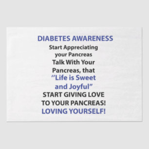 Papel De Seda Conciencia sobre la diabetes