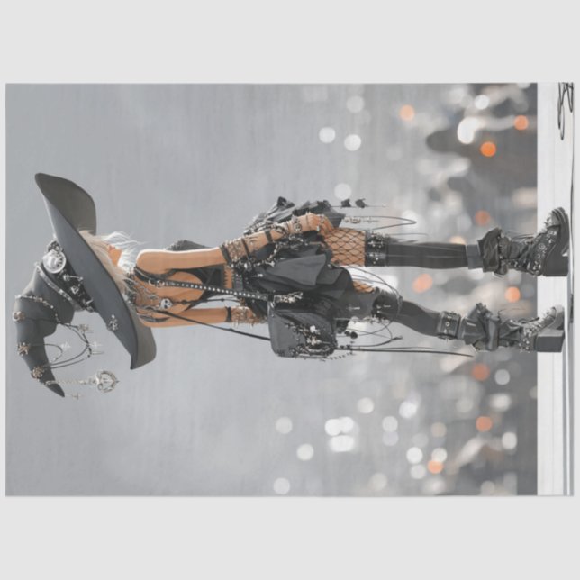 Papel De Seda Concierto de cantante de rock Chica en descomposic (Anverso)