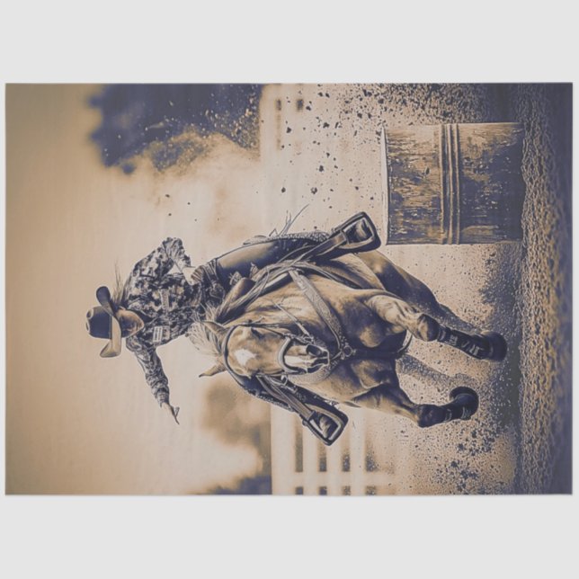 Papel De Seda Concurso de Arena de Desnudos Chica Barrel Racer (Anverso)