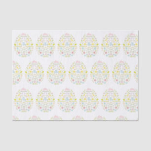 Papel De Seda Conejito de Foliage floral de huevo de Pascua deco
