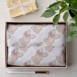 Papel De Seda Conejito de Pascua con Corazón y Lazo