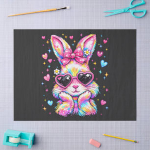 Papel De Seda Conejito de Pascua de Tinte Moteado Coquette Lindo