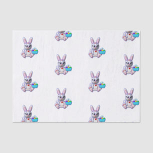 Papel De Seda Conejito lindo con una cesta