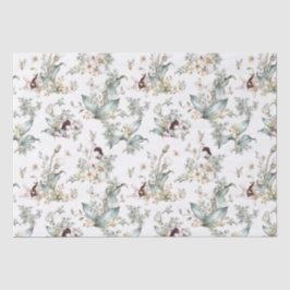 Papel De Seda Conejitos Lindos Antiguos Decoupage Floral