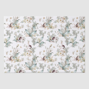 Papel De Seda Conejitos Lindos Antiguos Decoupage Floral