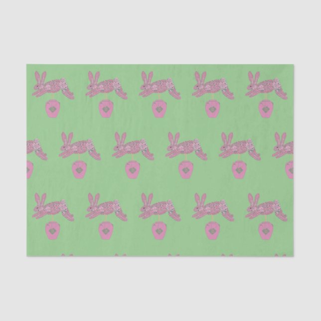 Papel De Seda Conejo conejo conejo topiary Ginger jar frascos (Anverso)