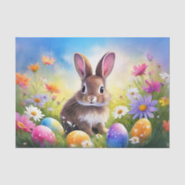 Papel De Seda Conejo de Bebé Cute Brown Easter