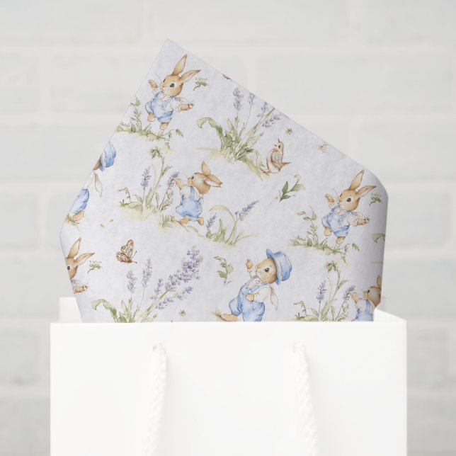 Papel De Seda Conejo de Pascua Conejo Antiguo Decoupage (Bolsa de regalo)