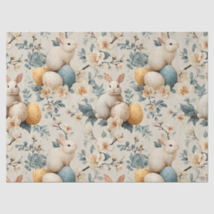 Papel De Seda Conejo de Pascua Floral Vintage (3)